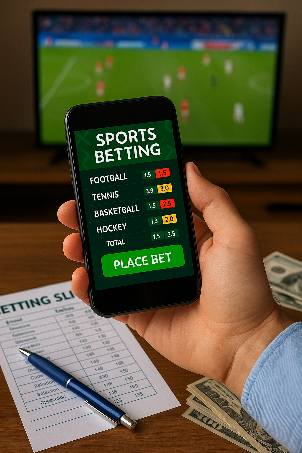 Tela do aplicativo 166LUCK com apostas esportivas ao vivo