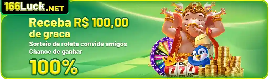 Cartão de promoção com R$100 de bônus grátis no app