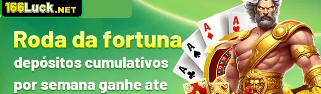 Roda da Fortuna com prêmios e bônus semanais no 166LUCK