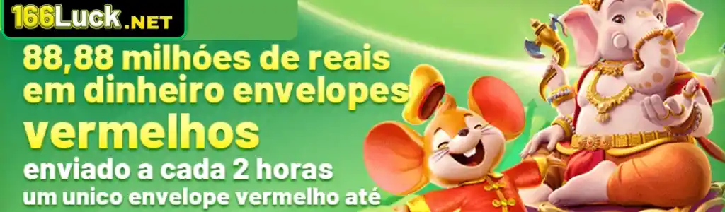 Envelopes vermelhos com prêmio em dinheiro no 166LUCK